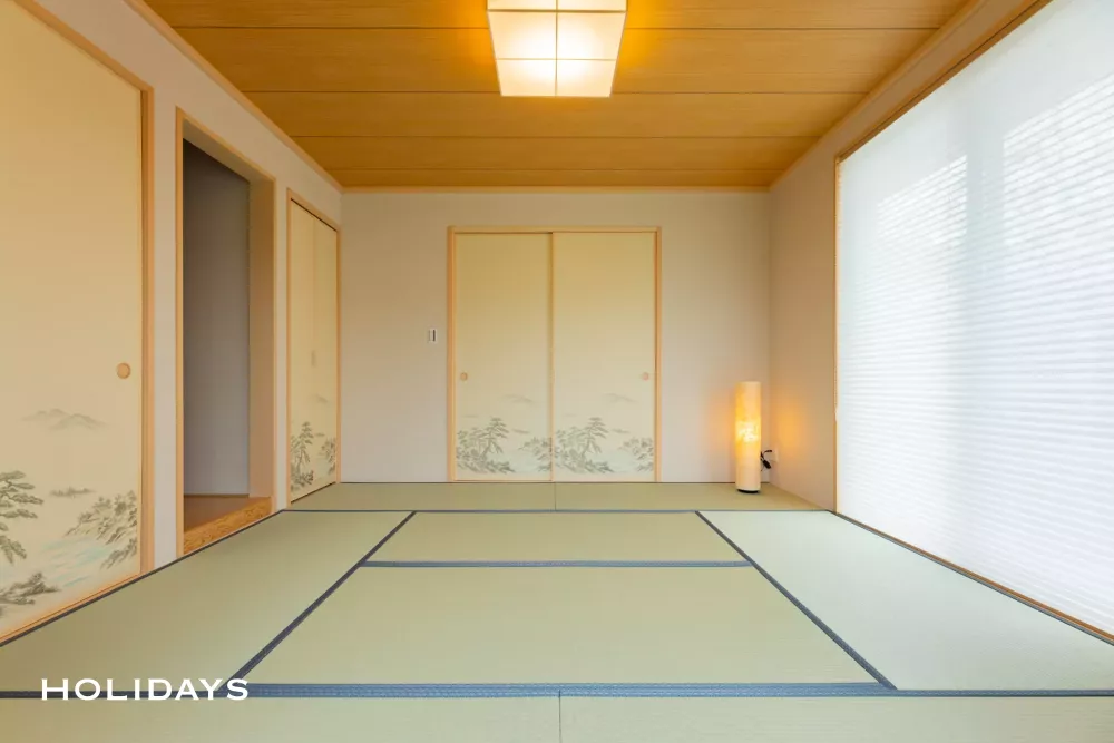 材質にこだわった本格的かつ現代的なモダン和室"