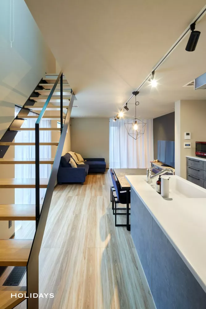 リビングと玄関が直接繋がるスタイリッシュなお家"